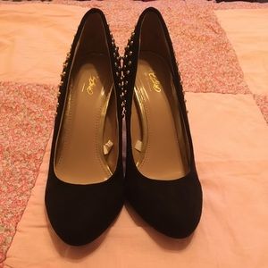 Black studded heels
